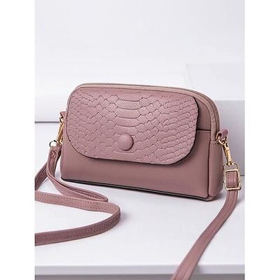 borsa a tracolla da polso in similpelle da donna con patta in stampa coccodrillo – elegante piccola borsa a tracolla per l'uso quotidiano, i viaggi e il lavoro
