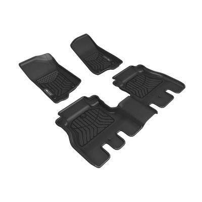 3D Mats USA Floor Made of Thermoplastic Black Molded Liner, Front & Second Row, Limited Warranty A5JP01901809