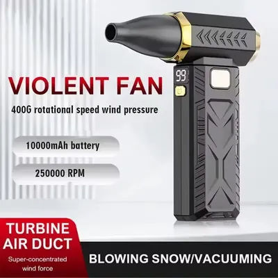 Portable 400000RPM Turbo Jet Blower: M18 Brushless Electric Dust Cleaner with Type-C Charging, Powerful 53m/s Fan