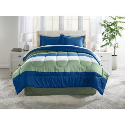 BH Studio Reversible Comforter by BH Studio in Navy Sage (Size FULL)