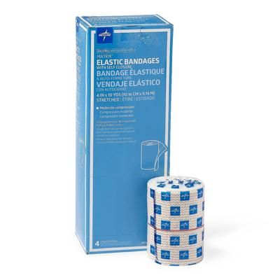 Medline Matrix Elastic Bandage with Self-Closure, Stretched, Nonsterile, 4" x 10 yd. (10.2 cm x 9.1 m), 1 EA (MDS087104LFH)