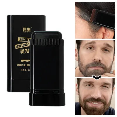 3 Colors Hair Stick to Cover White Hair,Unisex Temporary Hair Color Stick - Plant Hair Dye,Roots Hair Color Replenishment, No Fa