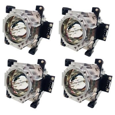 Jaspertronics™ Lamp & Housing QuadPack for the Panasonic PT-DZ21K2U Projector w Original Panasonic Lamp Inside - 1 Year Warranty