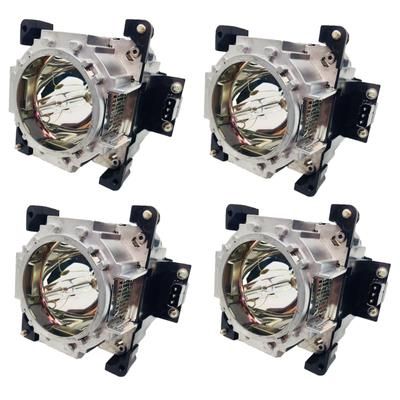 Jaspertronics™ Lamp & Housing QuadPack for the Panasonic PT-DW17K2 Projector w Original Panasonic Lamp Inside - 1 Year Warranty