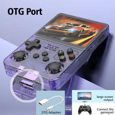 R36S Retro Handheld Game Console 3.5 Inch IPS Screen Linux Open Source System 3500mAh Battery 128GB with Games Portable Player