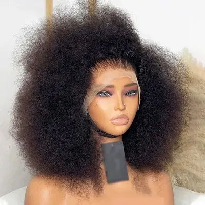 Soft Preplucked Free Part 180Densty Glueless Short Bob Kinky Curly Synthetic 13X4Lace Front Wig For Women With Baby Hair Daily