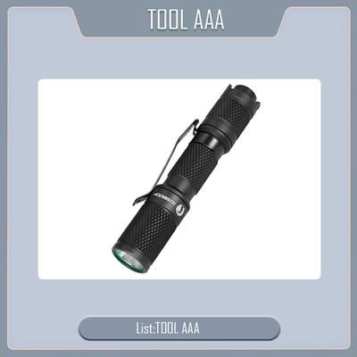 Compact EDC Flashlight Keychain: IP68 Waterproof, High Power LED Torch 110 Lumens For Everyday Carry, Hiking, Camping without Battey black