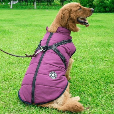 Waterproof Dog Jacket Harness Purple 2XL