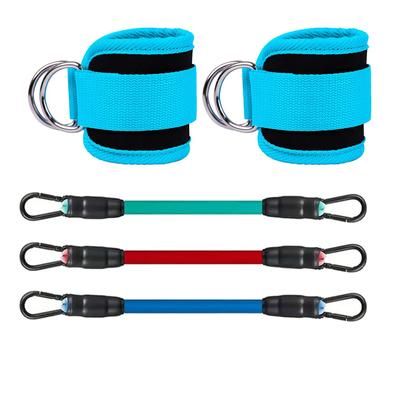 Fitness Ankle Buckle Training Device, Adjustable Leg & Hip Trainer With Secure Binding Strap For Resistance Workouts 5pcs Blue