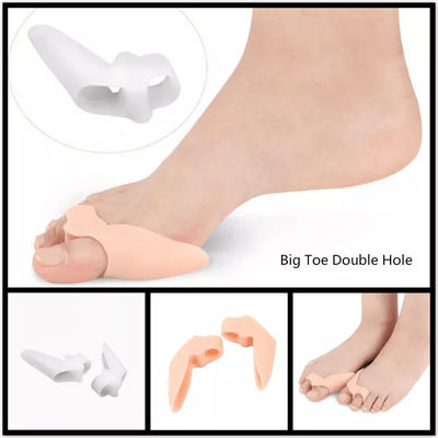 Silicone Gel Toe Separator Corrector Orthotics Straightener Bunion Relief, Soft Toe Spacers For Foot Alignment And Pain big Toe Double Hole