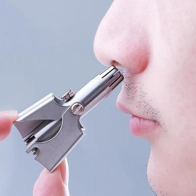 Effortless Personal Care Portable Mini Nose Hair Trimmer, Manual Stainless Steel Design, Safe And Effective Effortless Personal Care Portable Mini Nose Hair Trimmer, Manual Stainless Steel Design, Safe And Effective