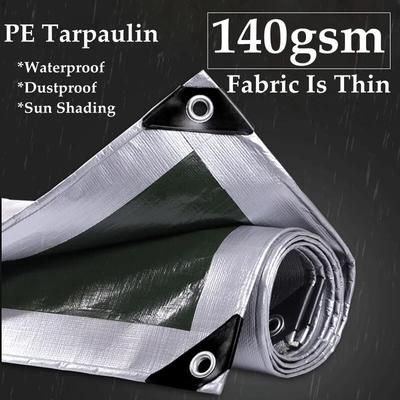 Premium 140 180GSM Outdoor Rainproof PE Tarpaulin For Camping Tent, Gazebo, And Furniture Cover Waterproof Sun Shade N 2mx1m 140GSM