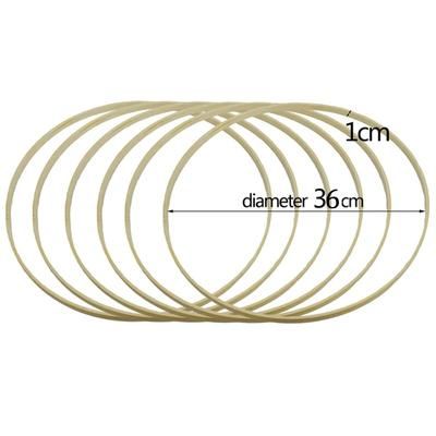 5pcs Floral Wreath Hoop Wooden Ring Bamboo Circle Frame DIY Craft Tools Wedding Christmas Decor 36cm