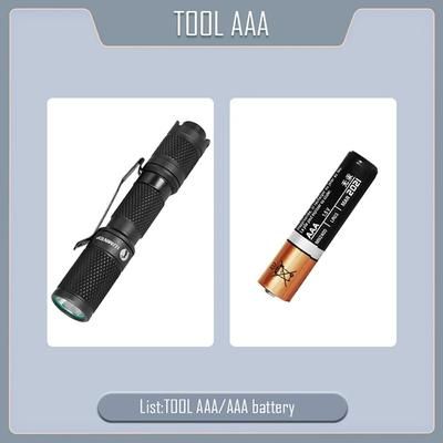 Compact EDC Flashlight Keychain: IP68 Waterproof, High Power LED Torch 110 Lumens For Everyday Carry, Hiking, Camping with AAA Battey black