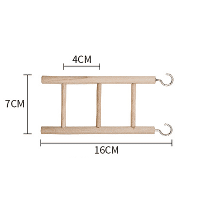 Handcrafted Swing Wooden Climbing Ladder Bird Toy Parrot Ladders & Scratcher For Hamsters Pet Supplies For Birdcages a