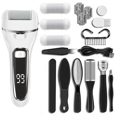 Electric Foot File Callus Remover, Sandpaper Grinding Pedicure Tool For Heels, Dead Skin & Hard Skin Removal, Foot Care white