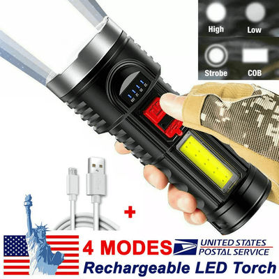 LED Torch Tactical Flashlight, USB Rechargeable, Magnetic Car Mount Holder, Waterproof, Ideal For Camping, Emergency Use LED Torch Tactical Flashlight, USB Rechargeable, Magnetic Car Mount Holder, Waterproof, Ideal For Camping, Emergency Use