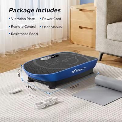 Vibration Plate Exercise Machine Whole Body Fitness Platform 2398l1 Blue