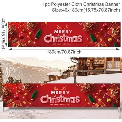 Merry Christmas Outdoor Banner 2023 | Xmas Decorations For Home, Navidad, Noel, Natal Happy New Year 2024 8