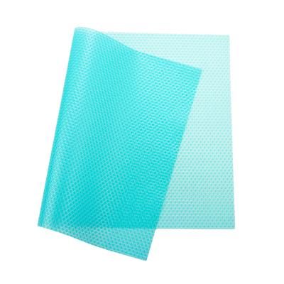 Reusable Silicone Cabinet Mat: Moisture Proof, Waterproof Shelf Liner Anti Slip Kitchen Pad 1 Color: Transparent Blue