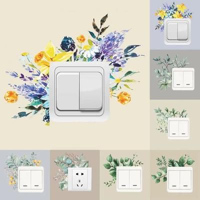 Colorfast Plant & Flower Wall Mural: Self adhesive Decor Sticker 10
