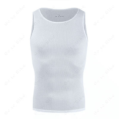 Colorful Cycling Base Layer Quick Dry Sleeveless Undershirt For MTB & Road Biking xl white