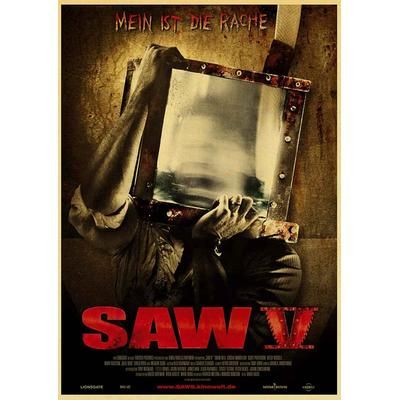 Retro Kraft Paper Horror Movie Saw Posters: Buy 3, Get 4 Ideal For Taverns, Cafes, And Home Decor a4 14