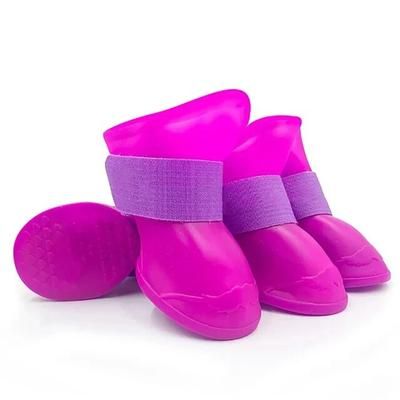 Waterproof Pet Rainshoes: 4Pcs Anti Slip Boots For Dogs & Cats Small To Large Sizes M 1