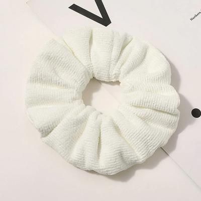 Top Knot Towel Scrunchie White
