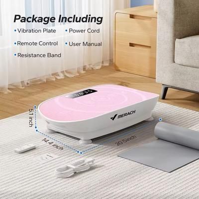 Vibration Plate Exercise Machine Whole Body Fitness Platform 2398p1 Pink