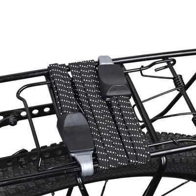 Bicycle Luggage Rope Elastic Carrier Rack Straps Heavy Duty Rubber Belt With Buckle Hooks For Bike Bag Accessories 73cm 1pcs