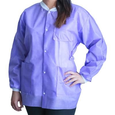 FitMe Lab Jacket Purple Medium Hip Length 3-Layer SMS Disposable (1194420_CS)
