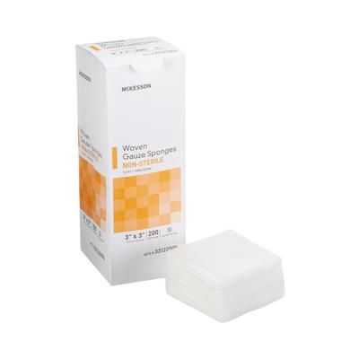McKesson Gauze Sponge 3 X 3 Inch 12-Ply NonSterile 200 per Pack (373776_BX)