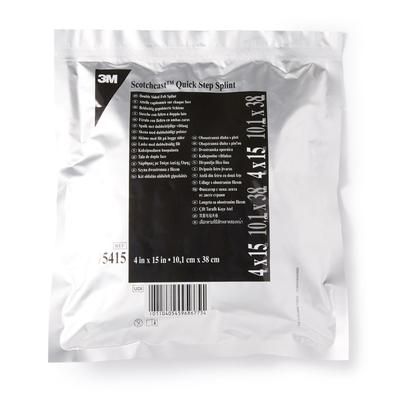3M Scotchcast Quick Step Double Sided Felt Padded Precut Splint 4 X 15 Inch Felt / Fiberglass White (1193020_CS)