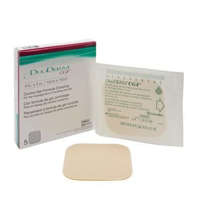 DuoDERM CGF Hydrocolloid Dressing Foam Backing 4 X 4 Inch Square Hydrocolloid (181329_BX)