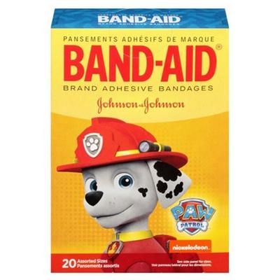 Band-Aid Adhesive Strip 5/8 X 2-1/4 Inch / 3/4 X 3 Inch Plastic Rectangle / Round Kid Design (Paw Patrol) Sterile (995077_BX)