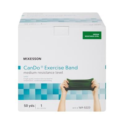 McKesson CanDo Exercise Resistance Band Green 5 Inch X 50 Yard Medium Resistance (1073308_EA)