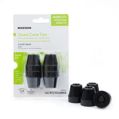 McKesson Cane Tip For Small Base Quad Cane with 1/2 Inch Diameter (1095383_CS)