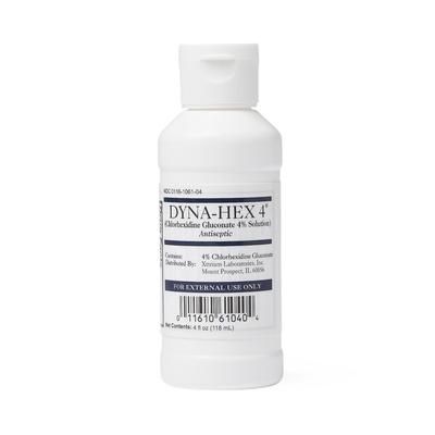 Dyna-Hex 4 Surgical Scrub Solution 4 oz. Bottle 4% Strength CHG (Chlorhexidine Gluconate) NonSterile (483093_EA)