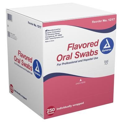 Dynarex Oral Swab Dentifrice Foam Tip 1 per Pack (826475_BX)