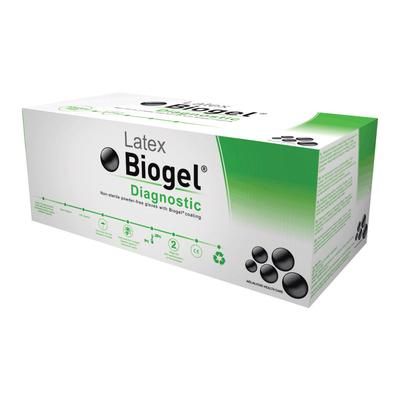 Biogel Diagnostic Exam Glove Size 6.5 NonSterile Latex Extended Cuff Length Micro-Textured Straw Not Rated (192302_BX)