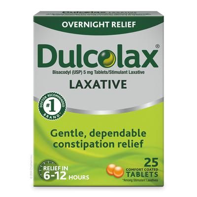 Dulcolax Laxative Tablet 25 per Box 5 mg Strength Bisacodyl USP (853012_BX)