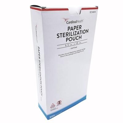 Cardinal Health Sterilization Pouch Ethylene Oxide (EO) Gas / Steam 5-1/4 X 10 Inch Transparent / White Self Seal Paper / Film (341917_PK)