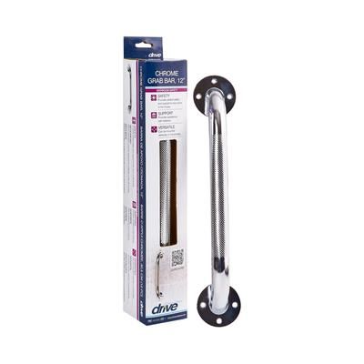 drive Wall Grab Bar Chrome Finish Knurled Steel (721883_EA)
