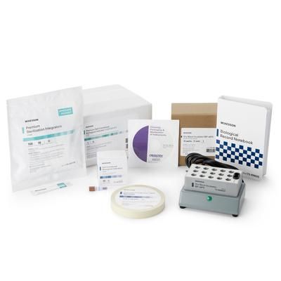 McKesson Self-Contained BI Starter Kit Dry Block Incubator with Vial Crusher, Steam Self-Contained Biological Indicators, Biological Record Notebook,