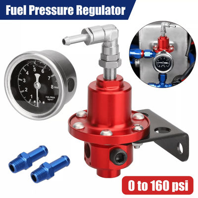 Universal Adjustable Car Fuel Pressure Regulator Kit With Oil Filled Gauge, High Performance AluminumFuel Control System Universal Adjustable Car Fuel Pressure Regulator Kit With Oil Filled Gauge, High Performance AluminumFuel Control System