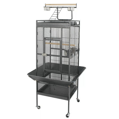 Large Parrot Cage With Stand, Pet Bird Play Top For Parakeet, Finch & Conure, Steel Cage & Perches Large Parrot Cage With Stand, Pet Bird Play Top For Parakeet, Finch & Conure, Steel Cage & Perches