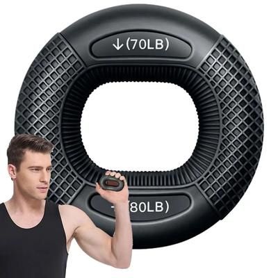 Silicone Hand Grip Strengthener Ring Finger & Wrist Trainer black
