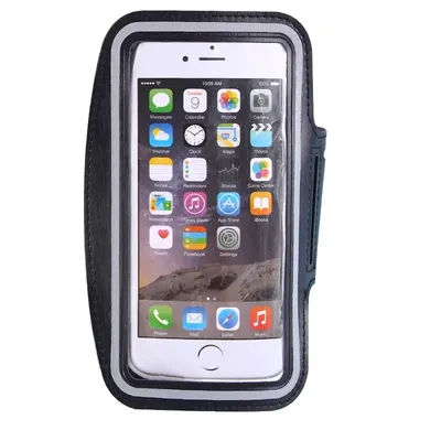 Mobile Phone Armband For Running & Gym, Lightweight, Water Resistant Holder For IPhone & Samsung black