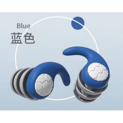 Silicone Noise Cancelling Earplugs For Sleep Swimming And Sound Protection blue